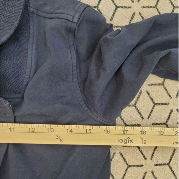Lululemon Belle Wrap Asymmetrical Sweatshirt in Navy Blue, sz 2 - Picture 11 of 13